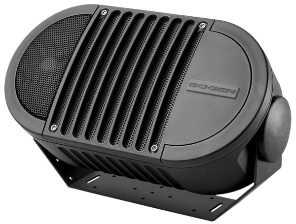 WEATHERPROOF SPEAKER MODEL A6 W/XFMR BLACK, INCLUDES MOUNTING BRACKET