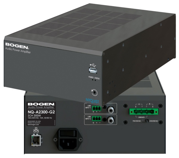 NYQUIST 2-CH. X 300W 2U AUDIO POWER AMP GEN2