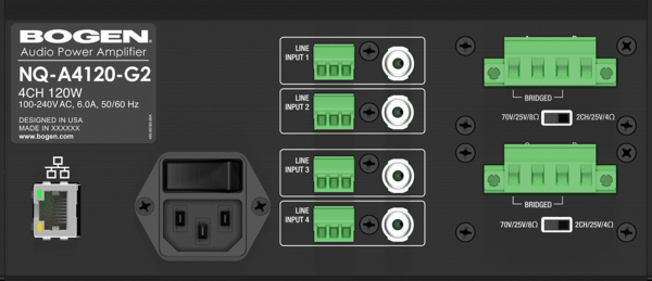 NYQUIST 4-CH. X 120W 2U AUDIO POWER AMP GEN2