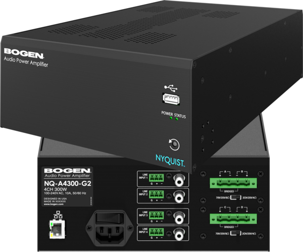 NYQUIST 4-CH. X 300W 2U AUDIO POWER AMP GEN2