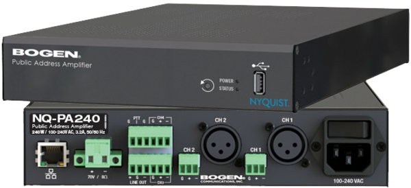 NYQUIST 4-INPUT, 240W, 1RU, PULIC ADDRESS MIXER-AMPLIFIER