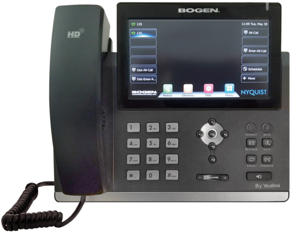 NYQUIST IP PAGING SYSTEM - ADMIN IP PHONE - COLOR TOUCH DISPLAY