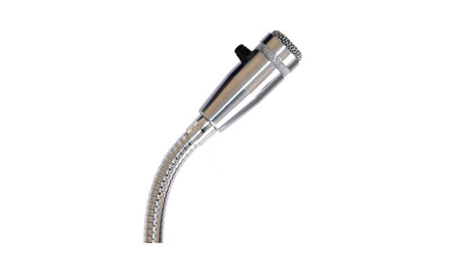 ASTATIC CARDIOID DYNAMIC 19" GOOSENECK MICROPHONE WITH DPDT PUSH-TO-TALK SWITCH, CHROME/SILVER