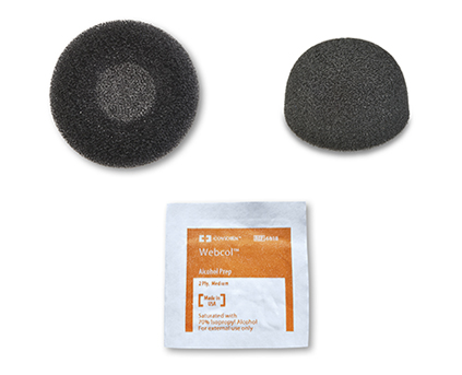 HEADSET SANITIZATION PACKAGE FOR CC-26K INC. 1 EAR PAD, MIC POP SHIELD, 10 WIPES & HS BAG