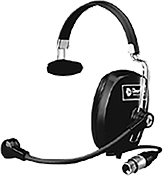 SINGLE-EAR ECONOMY HEADSET XLR-4F:  SINGLE ENCLOSED EAR ECONOMY HEADSET - FOUR-PIN FEMALE