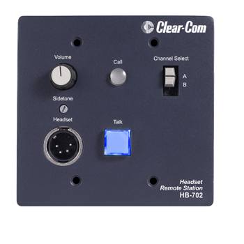 2 CH. FLUSH-MOUNT HEADSET STATION:  ENCORE TWO-CHANNEL SELECTABLE FLUSH-MOUNT HEADSET STATION.MOUNTS