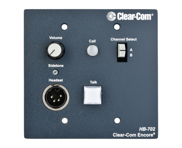 2 CH. FLUSH-MOUNT HEADSET STATION:  ENCORE TWO-CHANNEL SELECTABLE FLUSH-MOUNT HEADSET STATION.MOUNTS