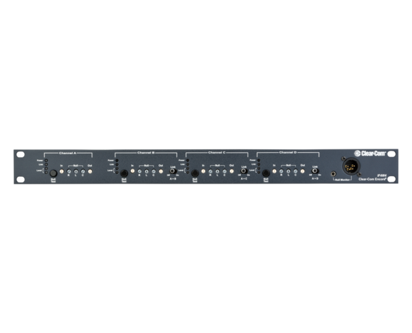 4 CH., 4-WIRE INTERFACE:  ENCORE FOUR-CHANNEL 3/4-WIRE CAMERA INTERFACE. 1RU RACK MOUNT