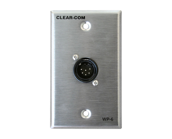 2 CH. 6-PIN INTERCOM OUTLET: TWO-CHANNEL SIX-PIN INTERCOM OUTLET WALL PLATE SIX-PIN MALE