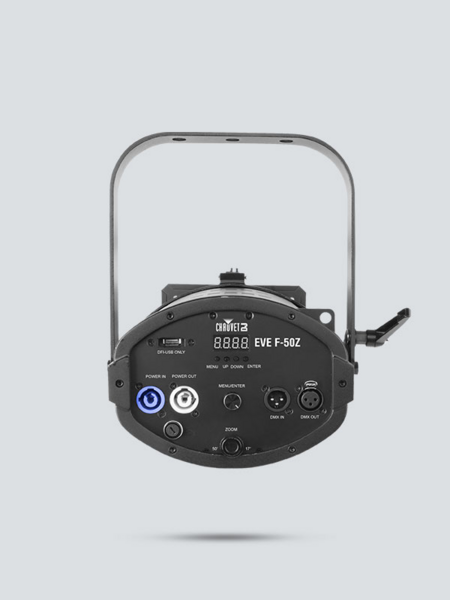 LED FRESNEL FIXTURE THAT SHINES A SOFT-EDGED, WARM WHITE SPOT AND FEATURES D-FI™ USB