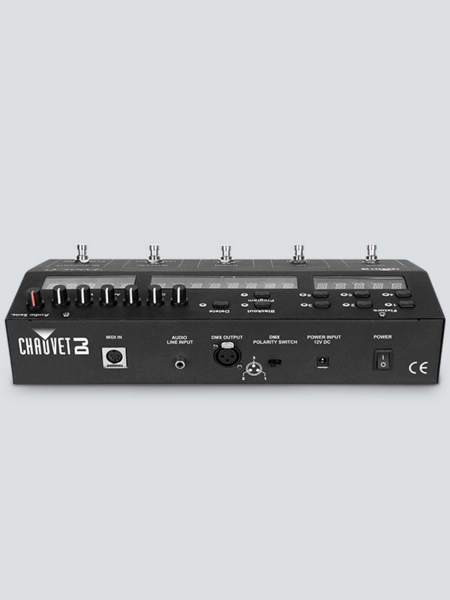 FOOT-C IS A COMPACT 36-CHANNEL DMX FOOT CONTROLLER THAT CAN CONTROL UP TO 6 SIX-CHANNEL FIXTURES AND