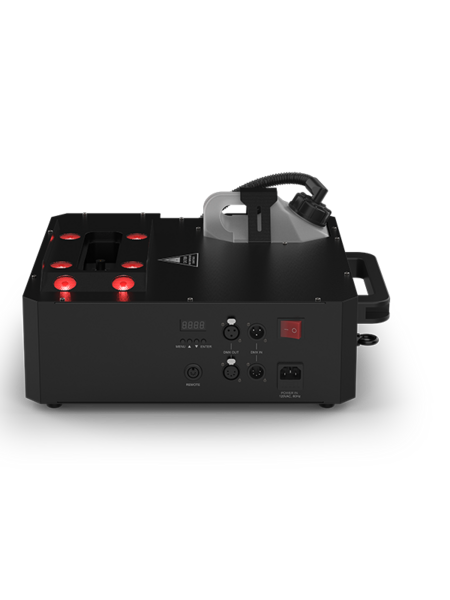 PYROTECHNIC-LIKE EFFECTS, MOTORIZED NOZZLE, TWO ZONE PENTA-COLOR (RGBA+UV) LEDS