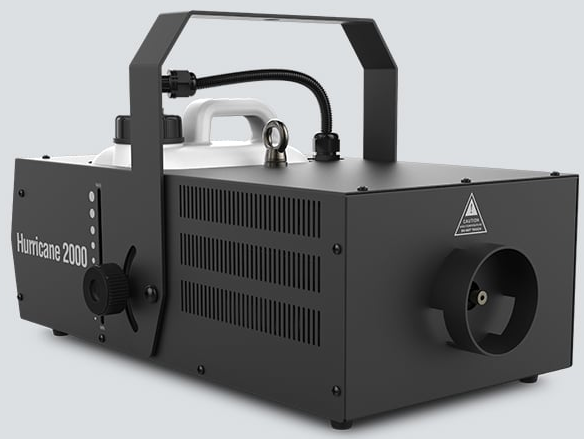 HIGH VOLUME FOG MACHINE THAT PRODUCES A THICK PLUME ON DEMAND.