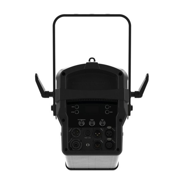 INCLUDES: POWERCON POWER CORD, BATTERY POWER PORT, CONTROL: 3-PIN DMX, 5-PIN DMX