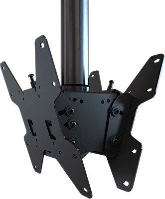 COMPLETE CEILING INSTALLATION KIT WITH 3" TO 5" DROP ADJUSTMENT FOR 13" TO 46" DUAL BACK TO BACK SCR