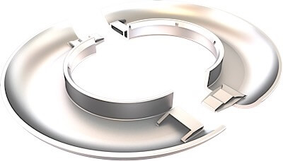 WHITE DECORATIVE ESCUTCHEON PLATE