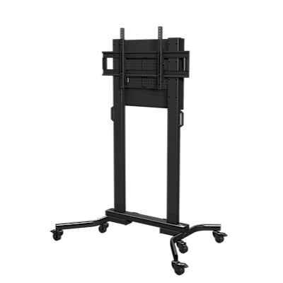 HEAVY DUTY MOBILE CART WITH BACK PANEL AND COVER FOR DISPLAYS FROM 50" - 90"
