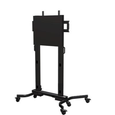 HEAVY DUTY MOBILE CART WITH BACK PANEL AND COVER FOR DISPLAYS FROM 50" - 90"