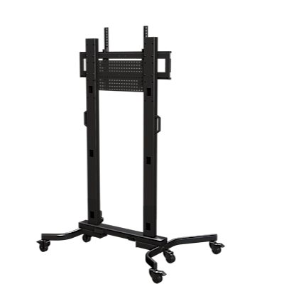 HEAVY DUTY MOBILE CART WITH BACK PANEL AND COVER FOR DISPLAYS FROM 50" - 90"