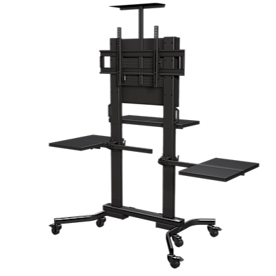 FULLY LOADED HEAVY DUTY MOBILE CART WITH TWO SIDE SHELVES, TOP SHELF, FRONT/BACK SHELF, BACK PANEL A