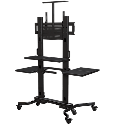 FULLY LOADED HEAVY DUTY MOBILE CART WITH TWO SIDE SHELVES, TOP SHELF, FRONT/BACK SHELF, BACK PANEL A