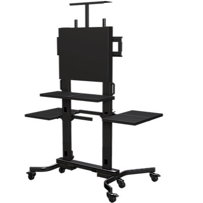 FULLY LOADED HEAVY DUTY MOBILE CART WITH TWO SIDE SHELVES, TOP SHELF, FRONT/BACK SHELF, BACK PANEL A