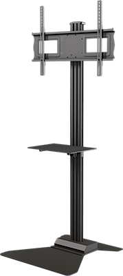 FLOOR STAND WITH METAL SHELF FOR 37" TO 70" DISPLAYS