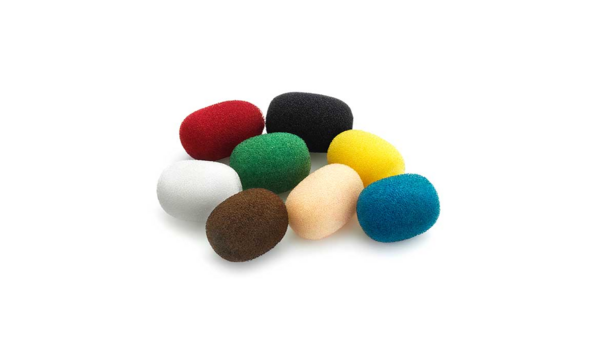 MINIATURE FOAM WINDSCREEN, COLOR MIX, 8 PCS
