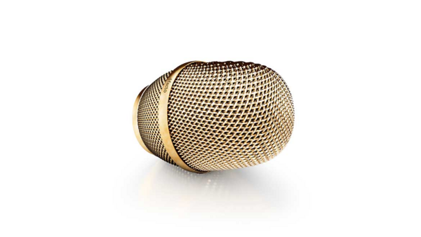 VOCAL MIC GRID, COMPLETE ASSEMBLY, GOLD FINISH (FOAM WINDSCREEN NOT INCLUDED)