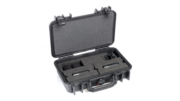 4011A STEREO PAIR WITH CLIPS AND WINDSCREENS IN PELI CASE