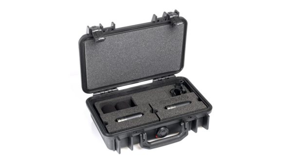 4015A STEREO PAIR WITH CLIPS AND WINDSCREENS IN PELI CASE