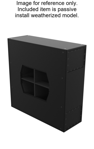 4 X 12" BOUNDARY COMPLIANT SUBWOOFER, PASSIVE INSTALL WEATHERIZED VERSION