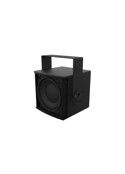 ULTRA COMPACT 6” COAXIAL LOUDSPEAKER, 100° CONICAL COVERAGE, INCLUDES U-BRACKET / BLACK