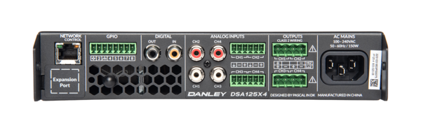4 CHANNEL AMPLIFIER, 500 TOTAL WATTS, WITH DSP & INTERNAL WAP