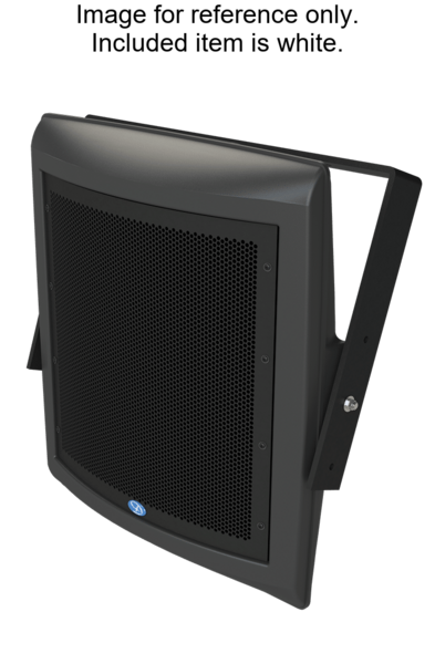 90° CONICAL OUTDOOR SPEAKER W/ U-BRACKET, 1 X 12" COAXIAL DRIVER, WHITE
