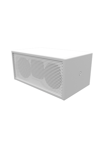 90 X 90 DEGREE DOWNFILL SPEAKER WITH A FLAT FRONT, PASSIVE INSTALL VERSION, WHITE