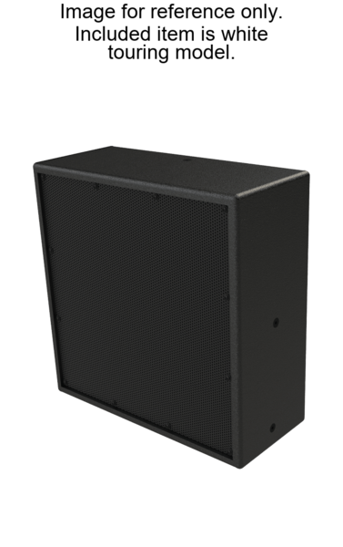 100° CONICAL PASSIVE FULL RANGE SPEAKER TOURING VERSION W HANDLE & POLE CUP, WHITE