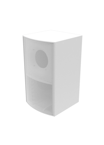 80° CONICAL 1 X 12" COAXIAL FULL RANGE SPEAKER W/ 2 X 15" SUBWOOFERS, PASSIVE INSTALL, WHITE