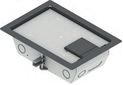 3" DEEP BACK BOX WITH 2, 1 GANG PLATES - BLACK TRIM