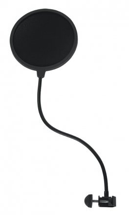 ROK-IT SINGLE LAYER MICROPHONE POP FILTER WITH CLAMP MOUNT