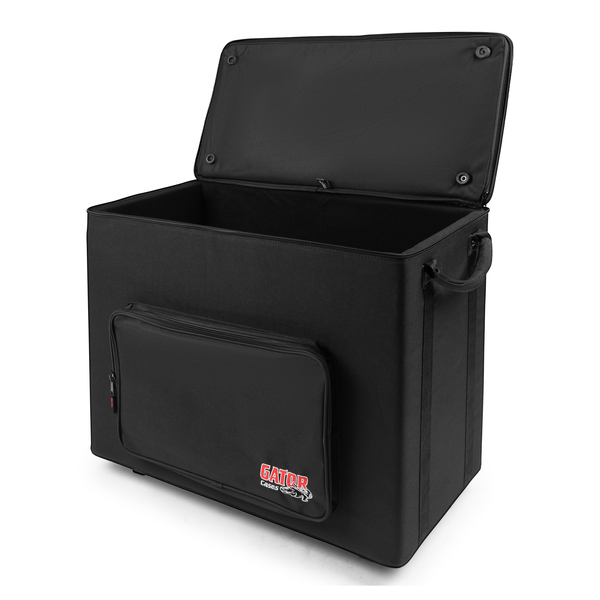 WOODEN CASE & STAND W/ WHEELS & TOW HANDLE FOR 1X12 COMBO AMPS