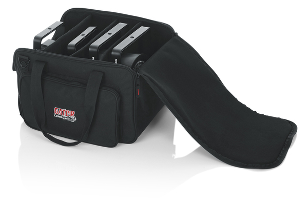 LIGHTWEIGHT TOTE BAG DESIGNED TO FIT UP TO FOUR (4) LED STYLE PAR LIGHTS WITH ADJUSTABLE DIVIDERS