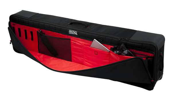 PRO-GO SERIES SLIM EXTRA LONG 88-NOTE KEYBOARD BAG WITH MICRO FLEECE INTERIOR AND REMOVABLE