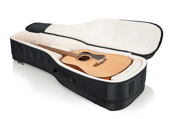 PRO-GO SERIES DOUBLE GUITAR BAG FOR ACOUSTIC AND ELECTRIC GUITAR WITH MICRO FLEECE INTERIOR AND