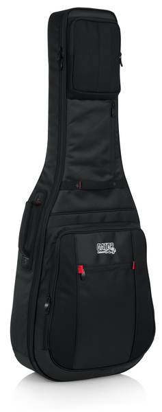 PRO-GO SERIES ACOUSTIC GUITAR BAG WITH MICRO FLEECE INTERIOR AND REMOVABLE BACKPACK STRAPS