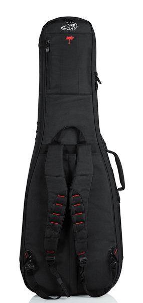 PRO-GO SERIES 2X GUITAR BAG WITH MICRO FLEECE INTERIOR AND REMOVABLE BACKPACK STRAPS