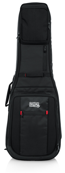 PRO-GO SERIES 2X GUITAR BAG WITH MICRO FLEECE INTERIOR AND REMOVABLE BACKPACK STRAPS