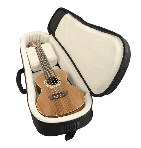PRO-GO SERIES CONCERT STYLE UKULELE BAG WITH MICRO FLEECE INTERIOR AND REMOVABLE BACKPACK STRAPS