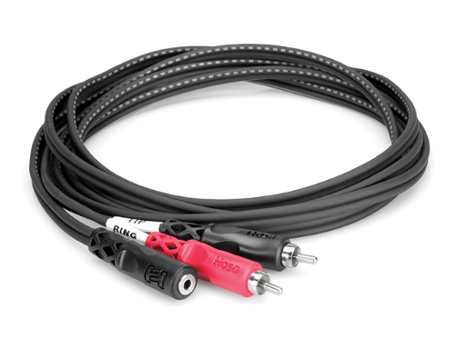 STEREO BREAKOUT, 3.5 MM TRSF TO DUAL RCA, 10 FT