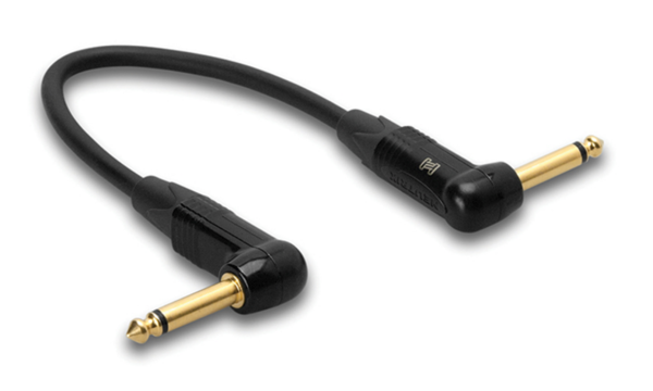 EDGE GUITAR PATCH CABLE, NEUTRIK RIGHT-ANGLE TO SAME, 6 IN